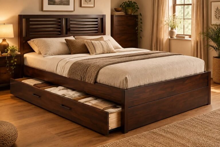 Sheesham Drawer Storage Bed